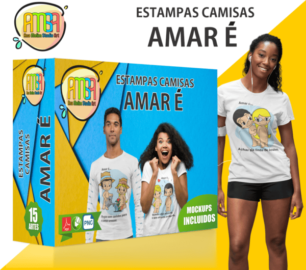 ESTAMPAS AMAR É CAMISAS (namorados)