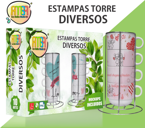PACK TORRE XÍCARA DIVERSOS