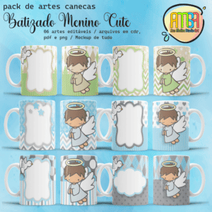 ESTAMPAS BATIZADO MENINO CUTE