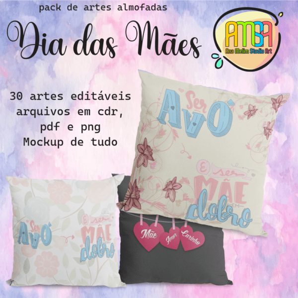 ESTAMPAS DIA DAS MÃES ALMOFADA