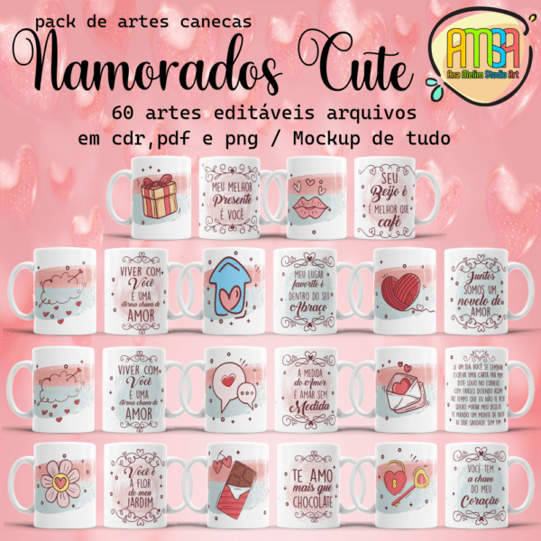 PACK NAMORADOS CUTE CANECAS