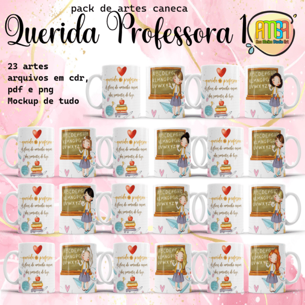 ESTAMPAS QUERIDA PROFESSORA 1 CANECA