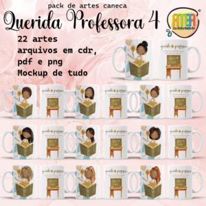 ESTAMPA QUERIDA PROFESSORA 4 CANECA