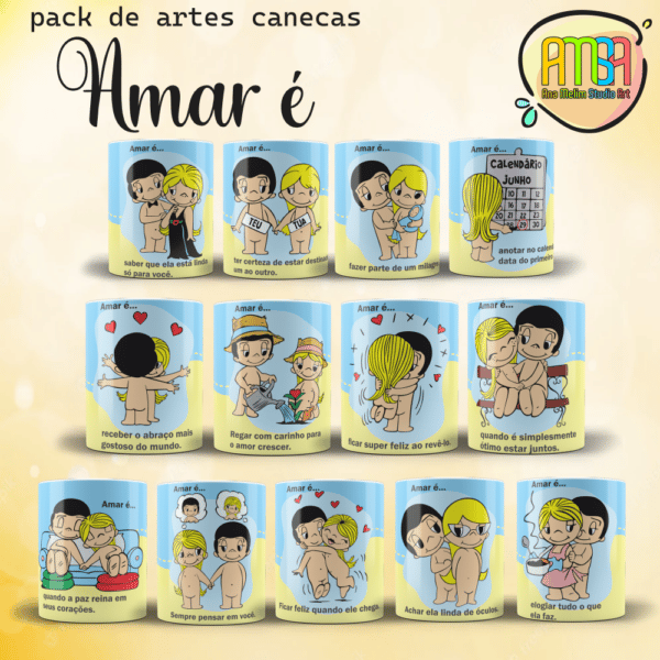 ESTAMPAS AMAR É CANECAS (namorados) - Image 2