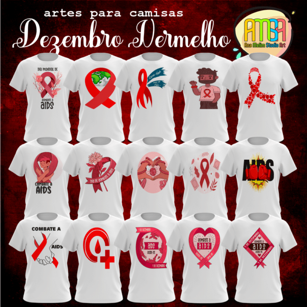 ESTAMPAS COMBATE A AIDS CAMISAS - Image 2
