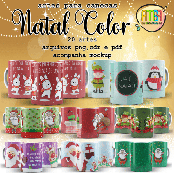 ESTAMPAS NATAL COLOR CANECAS