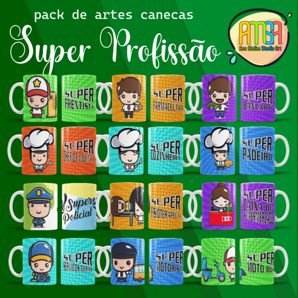ESTAMPAS SUPER PROFISSÃO CANECA - Image 5