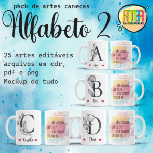 ESTAMPAS ALFABETO 2 CANECAS