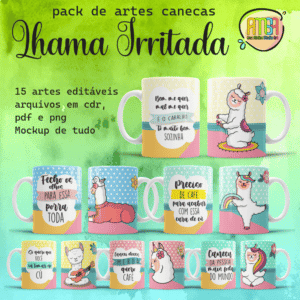 PACK LHAMA IRRITADA CANECAS