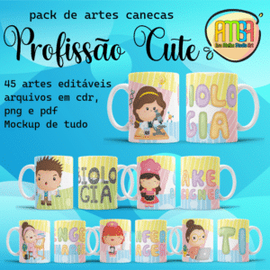 ESTAMPAS PROFISSÃO CUTE CANECA