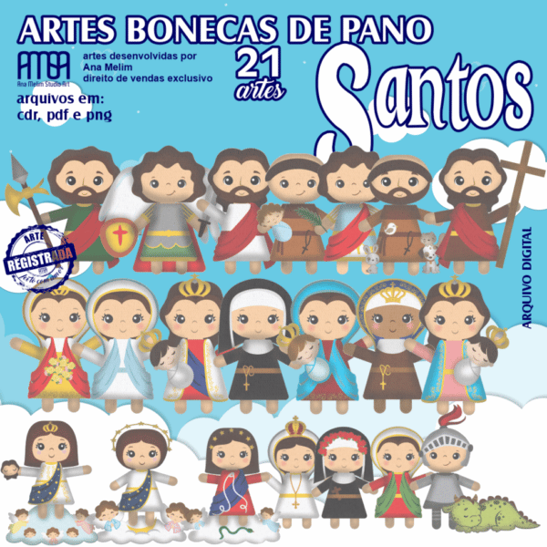 PACK SANTINHOS BONECA DE PANO