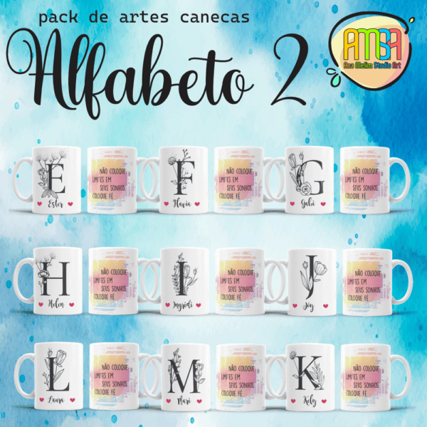 ESTAMPAS ALFABETO 2 CANECAS - Image 2