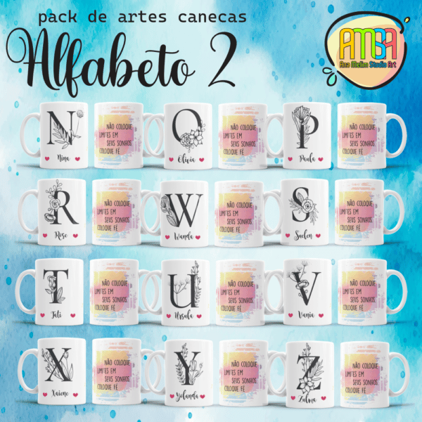 ESTAMPAS ALFABETO 2 CANECAS - Image 3