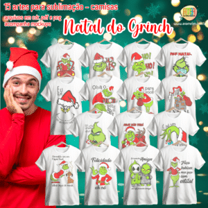 ESTAMPAS NATAL DO GRINCH CAMISA