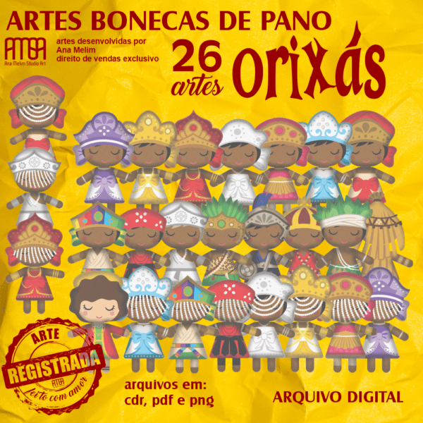 PACK ORIXÁS BONECAS DE PANO