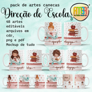 ESTAMPAS DIREÇÃO DE ESCOLA CANECA