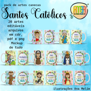 ESTAMPAS SANTOS CATÓLICOS MELIM CANECAS