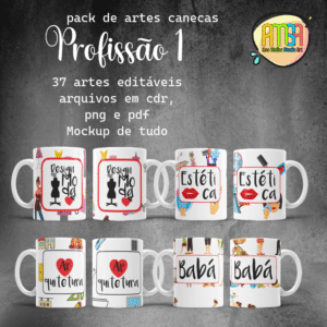 ESTAMPAS PROFISSÃO 1 CANECAS