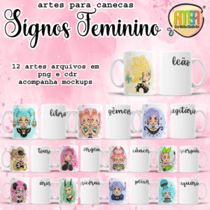 ESTAMPAS SIGNO FEMININO CANECA