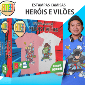 PACK HERÓIS E VILÕES CAMISAS