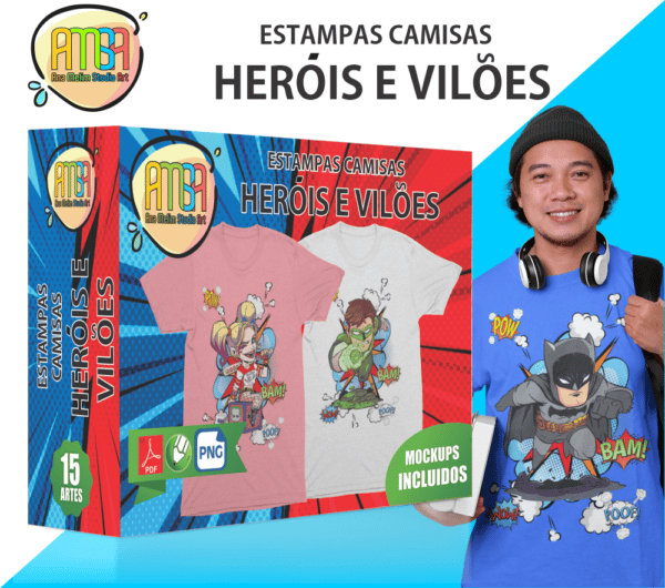 PACK HERÓIS E VILÕES CAMISAS