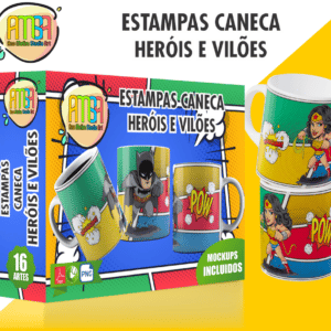 PACK HERÓIS E VILÕES CANECAS