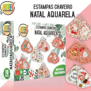PACK CHAVEIRO NATAL AQUARELA