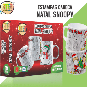 ESTAMPAS SNOOPY NATAL CANECA