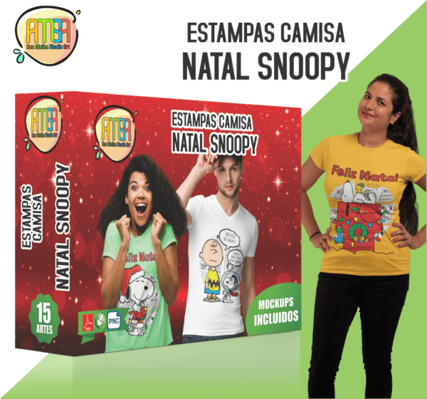 ESTAMPAS SNOOPY NATAL CAMISA