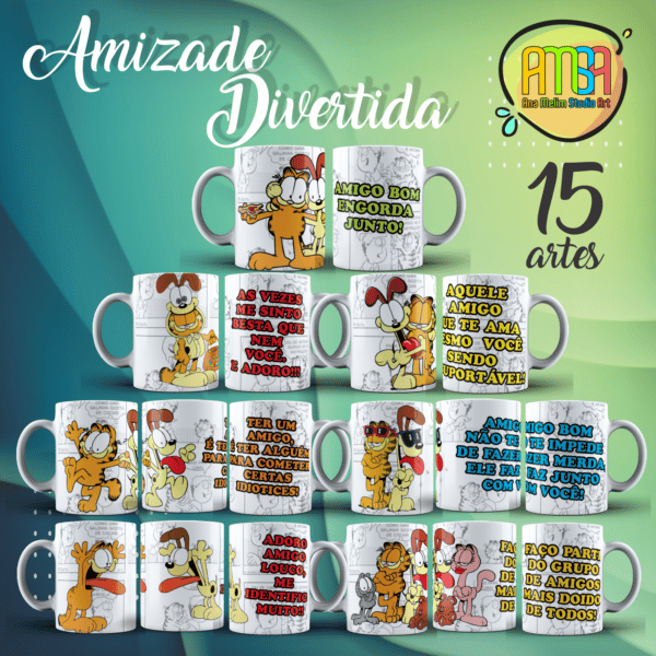ESTAMPAS AMIZADE DIVERTIDA CANECA