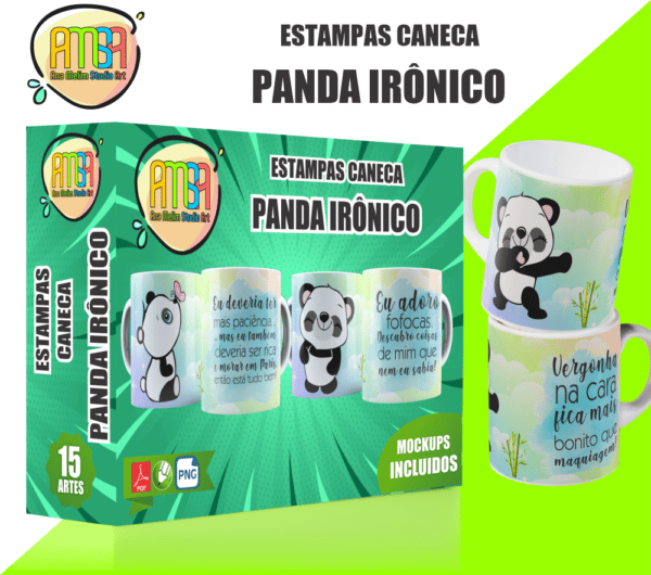 PACK PANDA IRÔNICO CANECA