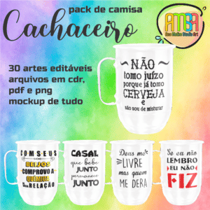 PACK CACHACEIROS CANECAS ALUMÍNIO CARNAVAL