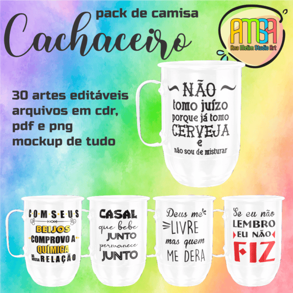 PACK CACHACEIROS CANECAS ALUMÍNIO CARNAVAL