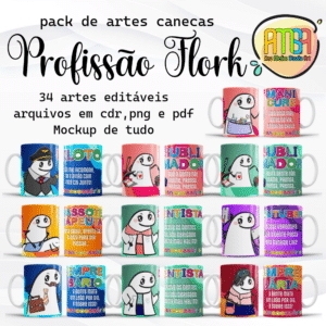 ESTAMPAS FLORK PROFISSÃO CANECA