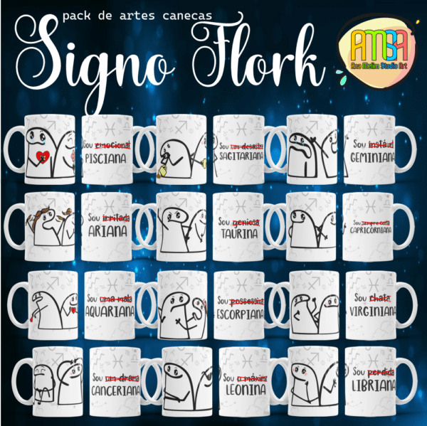 ESTAMPAS FLORK SIGNO CANECA