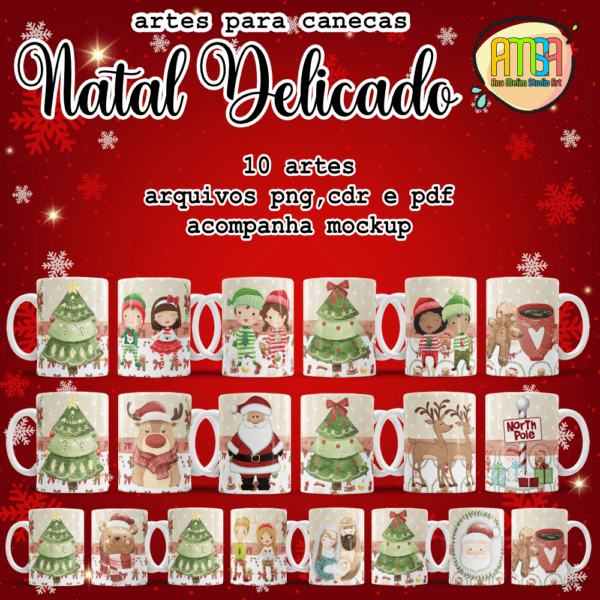 ESTAMPAS NATAL DELICADO CANECA
