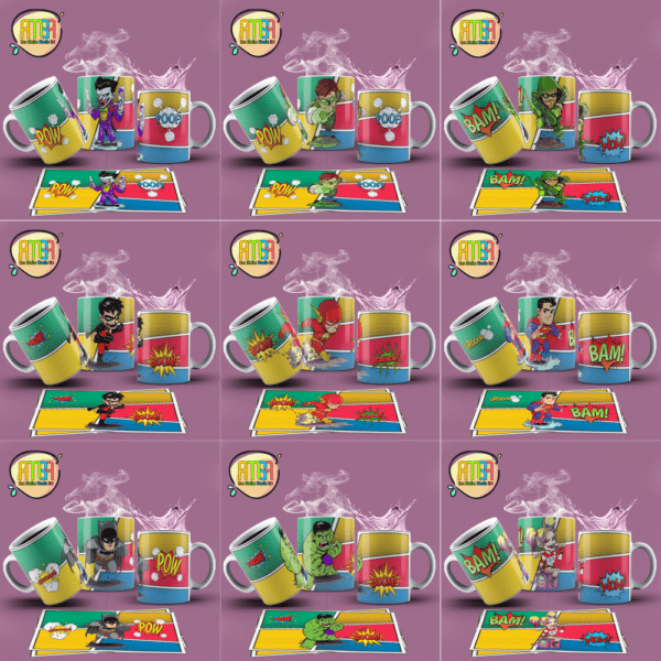 PACK HERÓIS E VILÕES CANECAS - Image 2