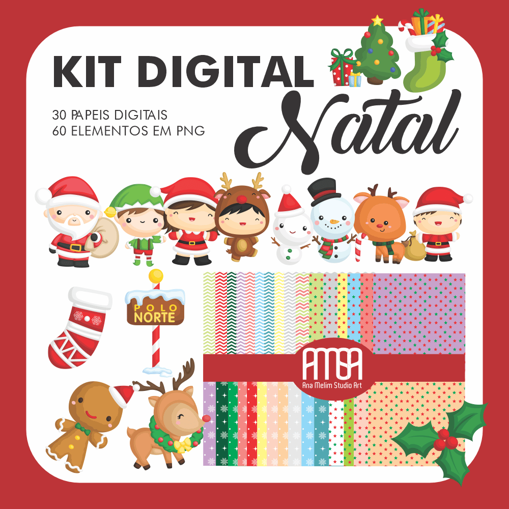 Kit Digital Natal Edição Especial sem fundo Png