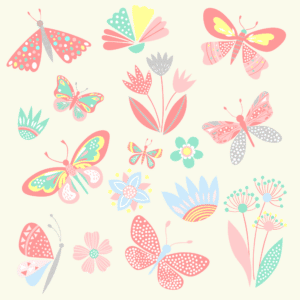 BORBOLETAS E FLORES