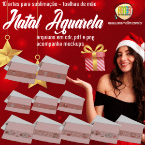 ESTAMPAS NATAL AQUARELA TOALHINHAS