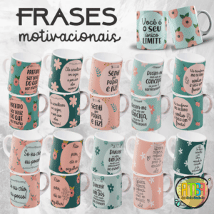 PACK FRASES MOTIVACIONAIS CANECAS