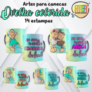 PACK OVELHA COLORIDA CANECA