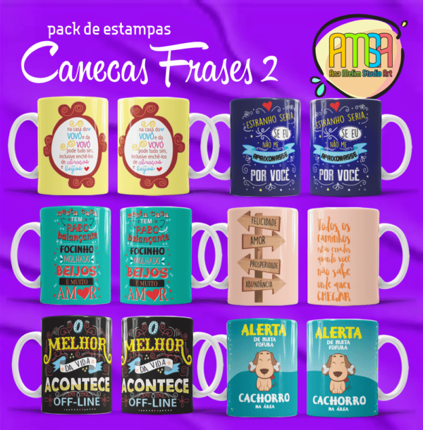 PACK FRASES 2 CANECAS