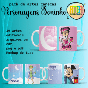 ESTAMPA SONINHO PERSONAGENS CANECA