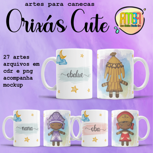ESTAMPAS ORIXÁS CUTE CANECA