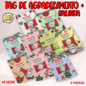 KIT TAG AGRADECIMENTO PAPAI NOEL