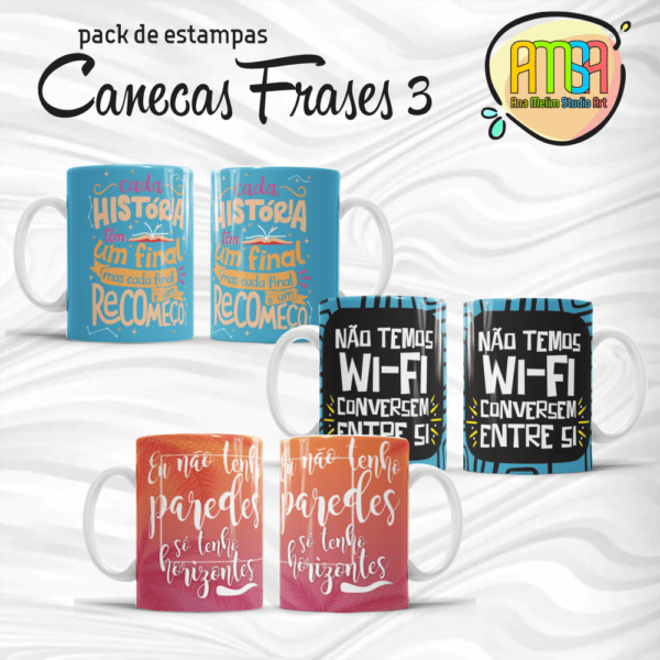 ESTAMPAS FRASES 3 CANECAS - Image 2