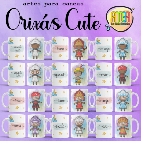 ESTAMPAS ORIXÁS CUTE CANECA - Image 3