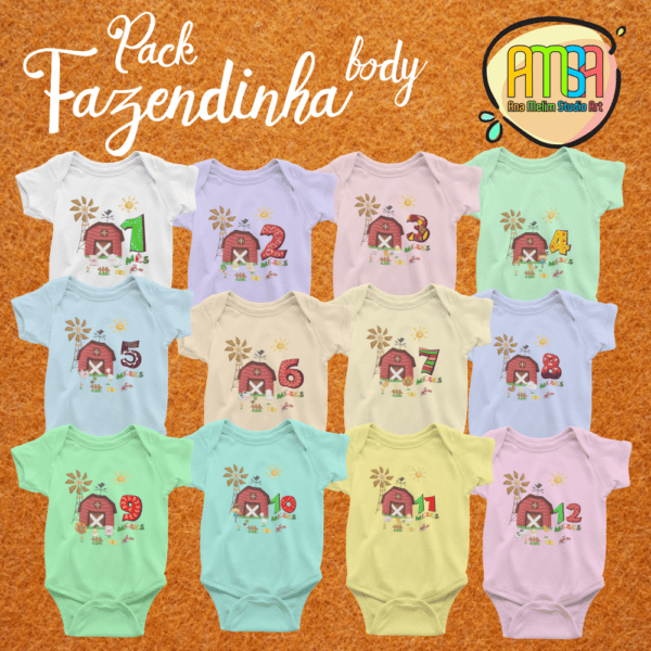 PACK FAZENDINHA BODY MESVERSÁRIO