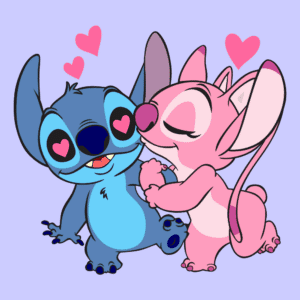 STITCHS ENAMORADOS VETOR